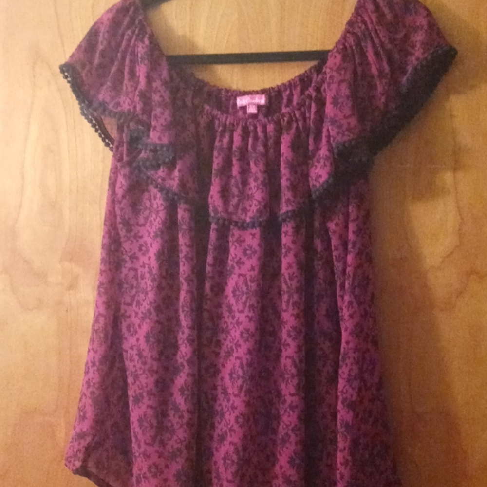 Beautiful red/black light blouse